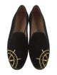 Stubbs & Wootton Velvet Graphic Print Loafers