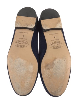 Stubbs & Wootton Velvet Embroidered Accent Loafers