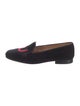 Stubbs & Wootton Velvet Embroidered Accent Loafers