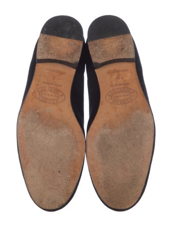 Stubbs & Wootton Velvet Embroidered Accent Loafers