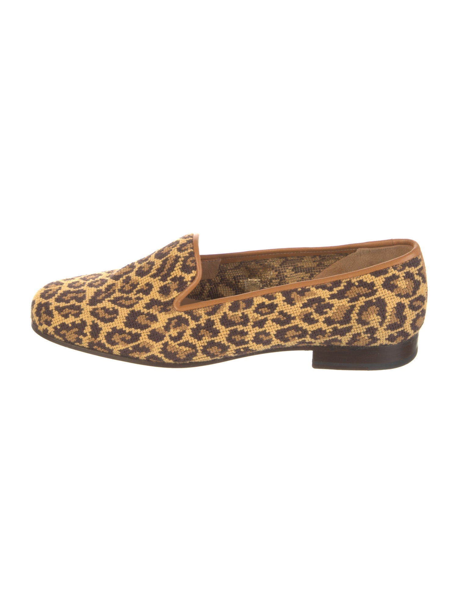 Stubbs & Wootton Animal Print Loafers