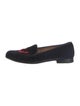 Stubbs & Wootton Velvet Embroidered Accent Loafers