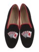 Stubbs & Wootton Velvet Colorblock Pattern Loafers