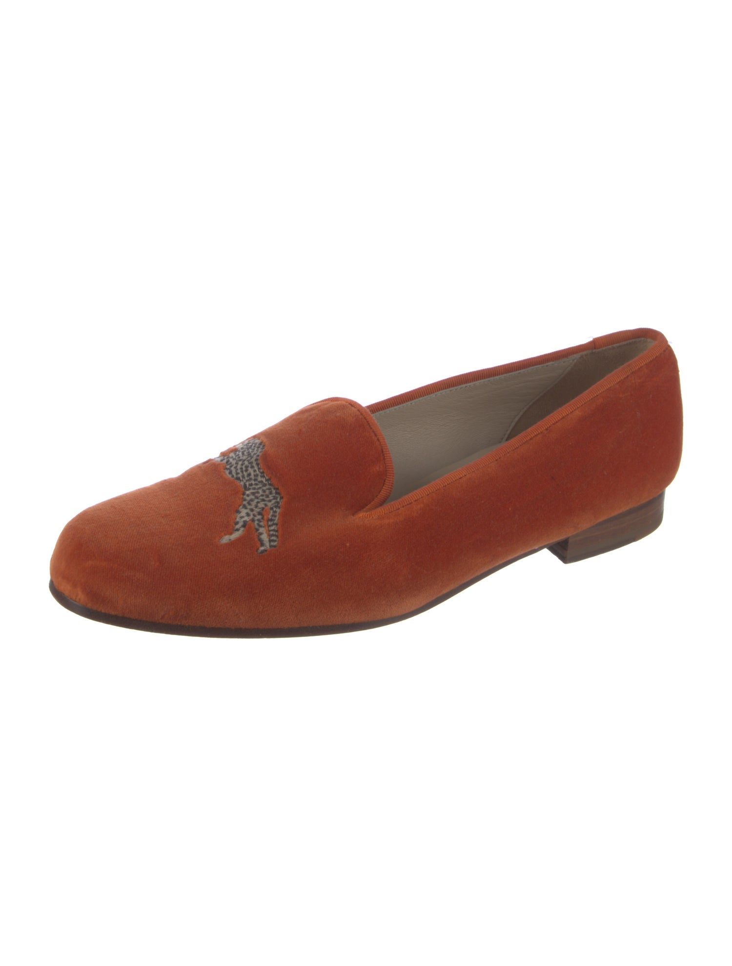 Stubbs & Wootton Velvet Embroidered Accent Loafers