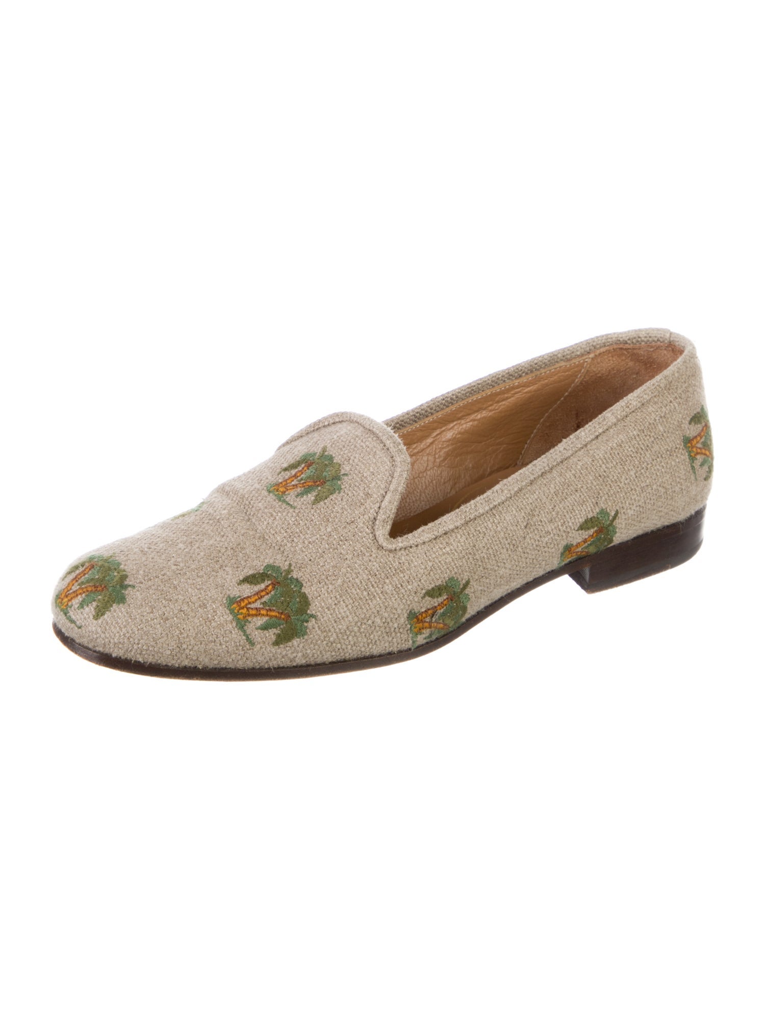 Stubbs & Wootton Canvas Patterned Loafers