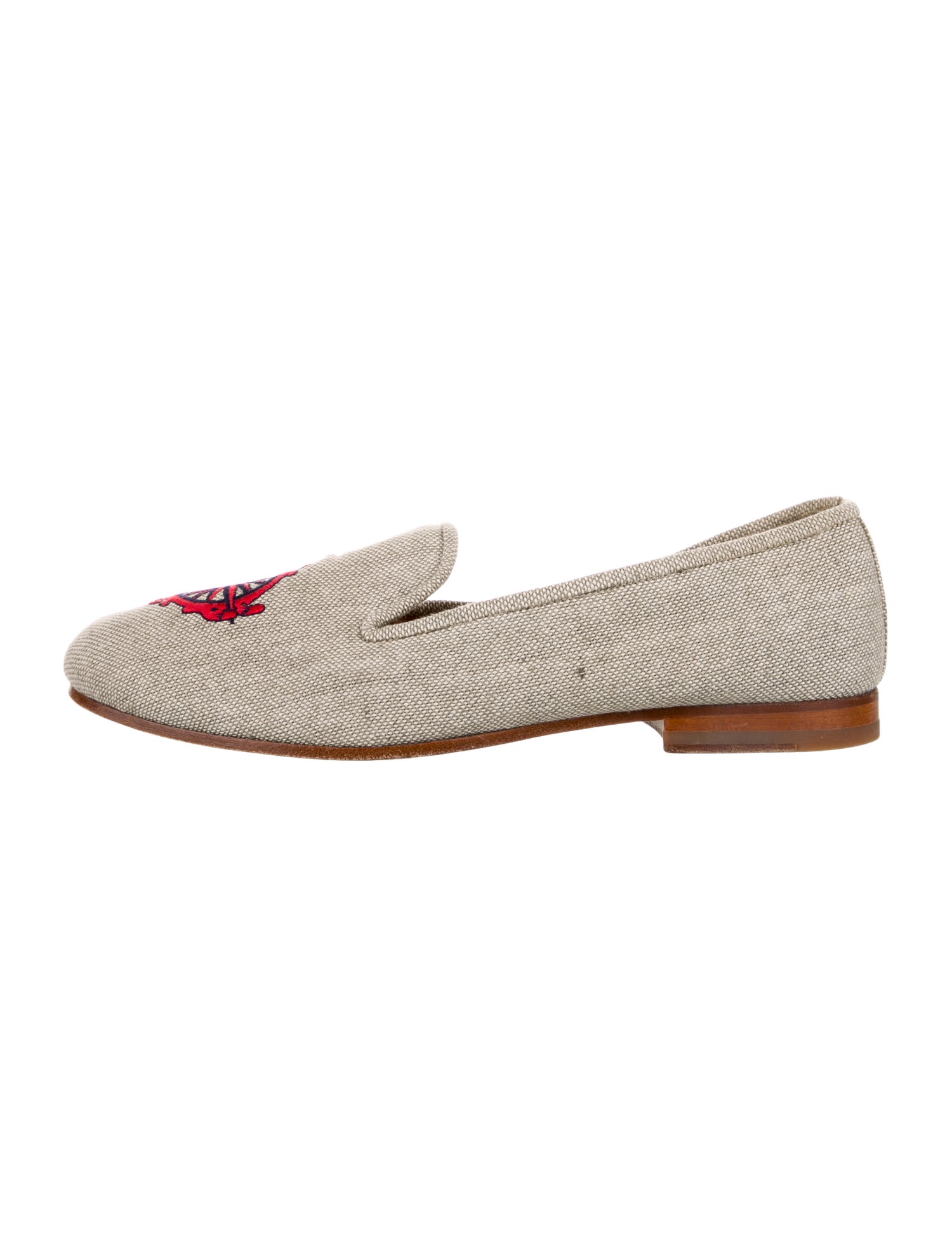 Stubbs & Wootton Canvas Graphic Print Loafers