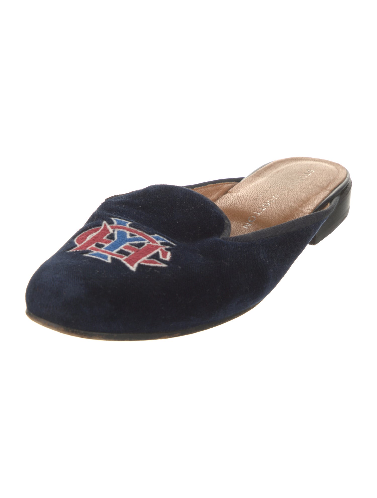 Stubbs & Wootton Velvet Printed Mules