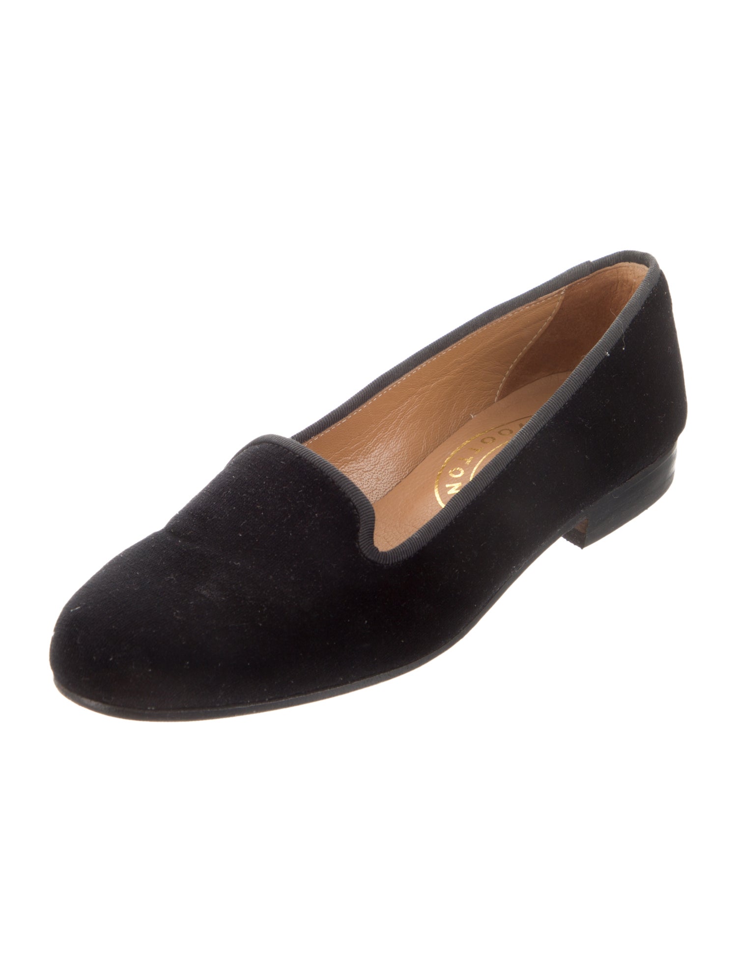 Stubbs & Wootton Velvet Embroidered Accent Loafers