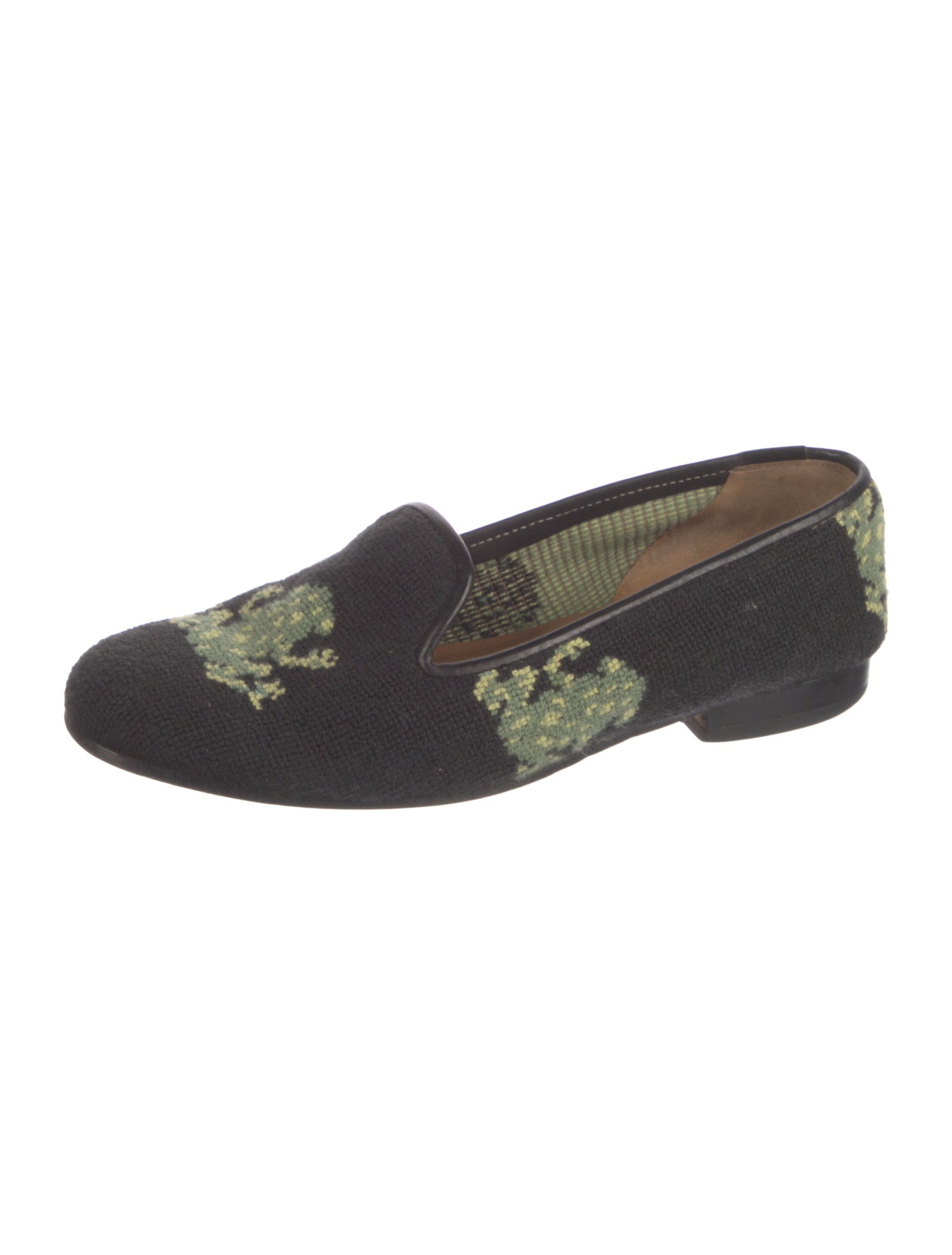 Stubbs & Wootton Floral Print Loafers