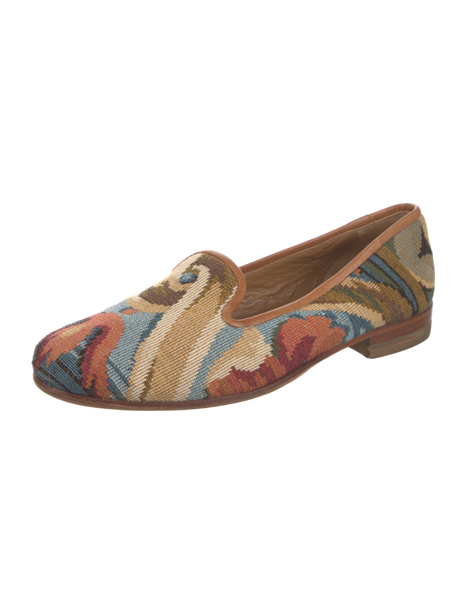 Stubbs & Wootton Canvas Printed Loafers