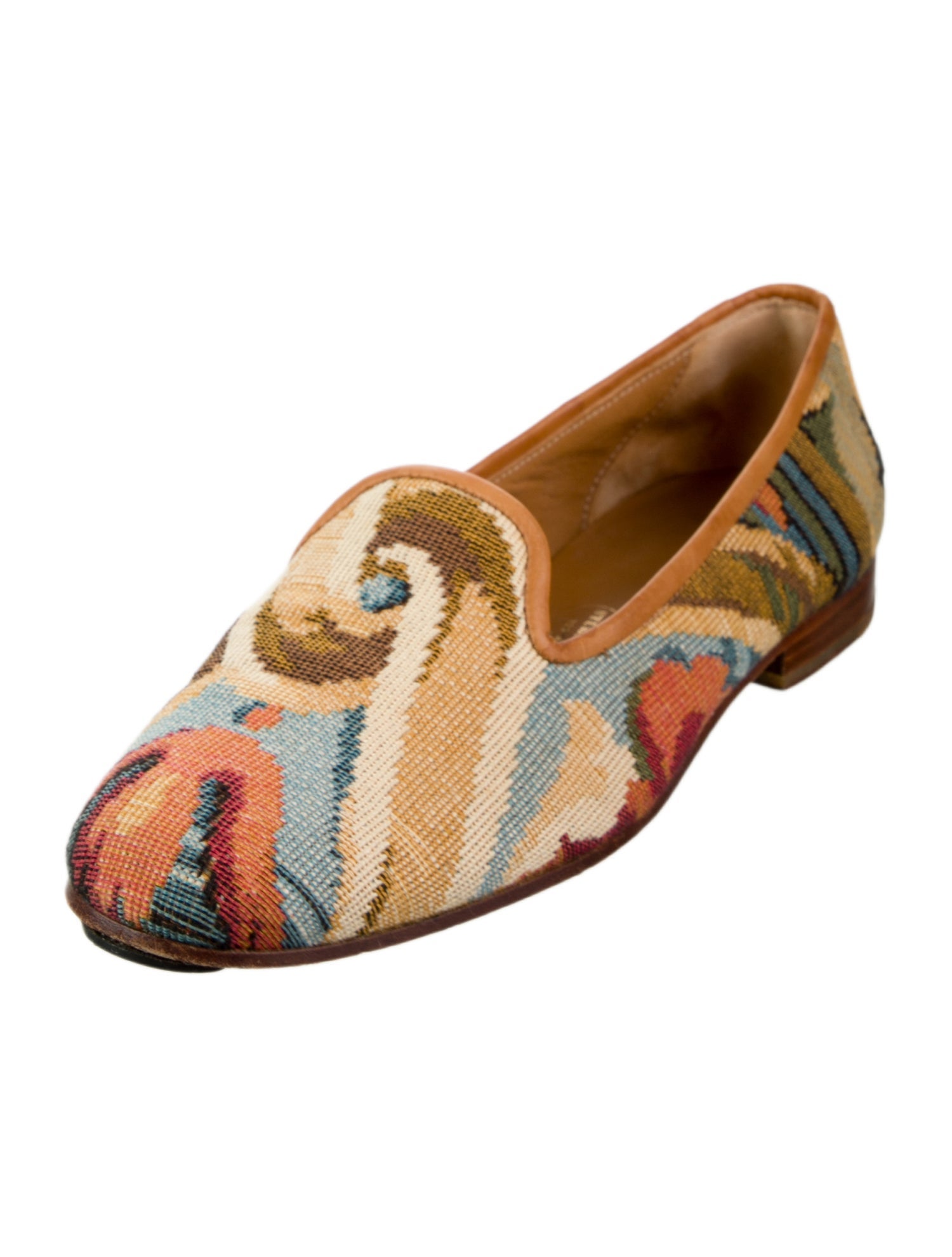 Stubbs & Wootton Canvas Printed Loafers