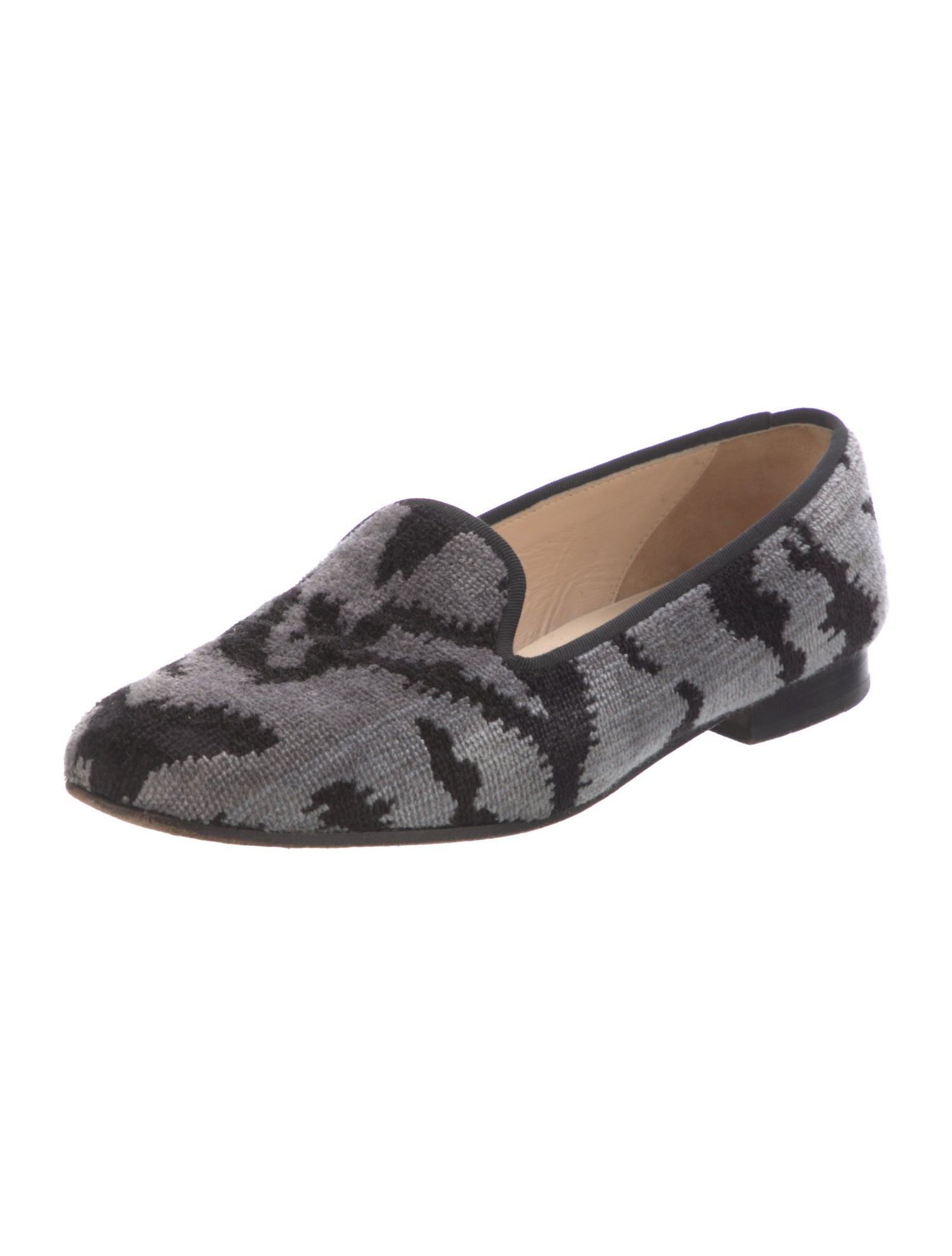 Stubbs & Wootton Velvet Printed Loafers