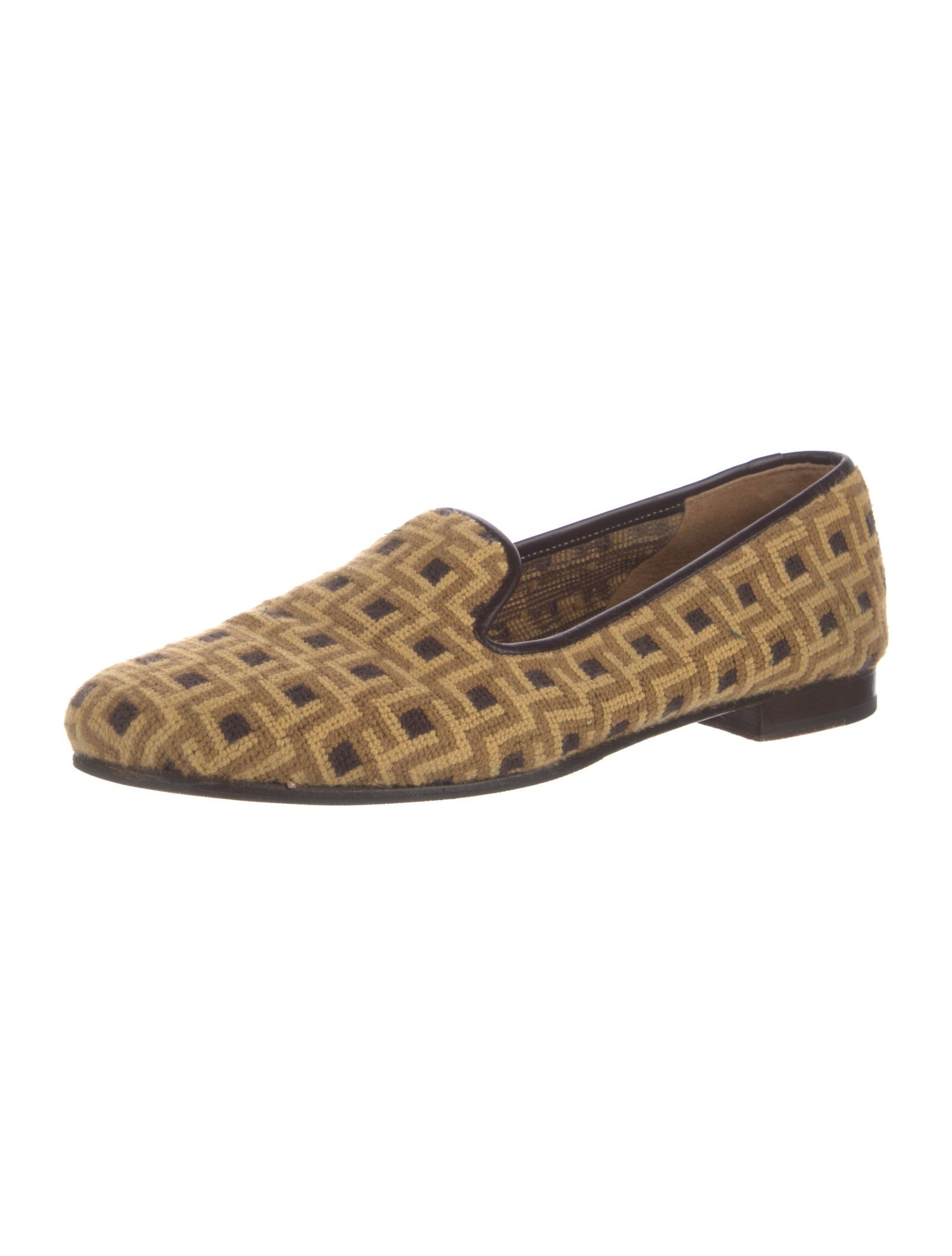 Stubbs & Wootton Terry Cloth Patterned Loafers