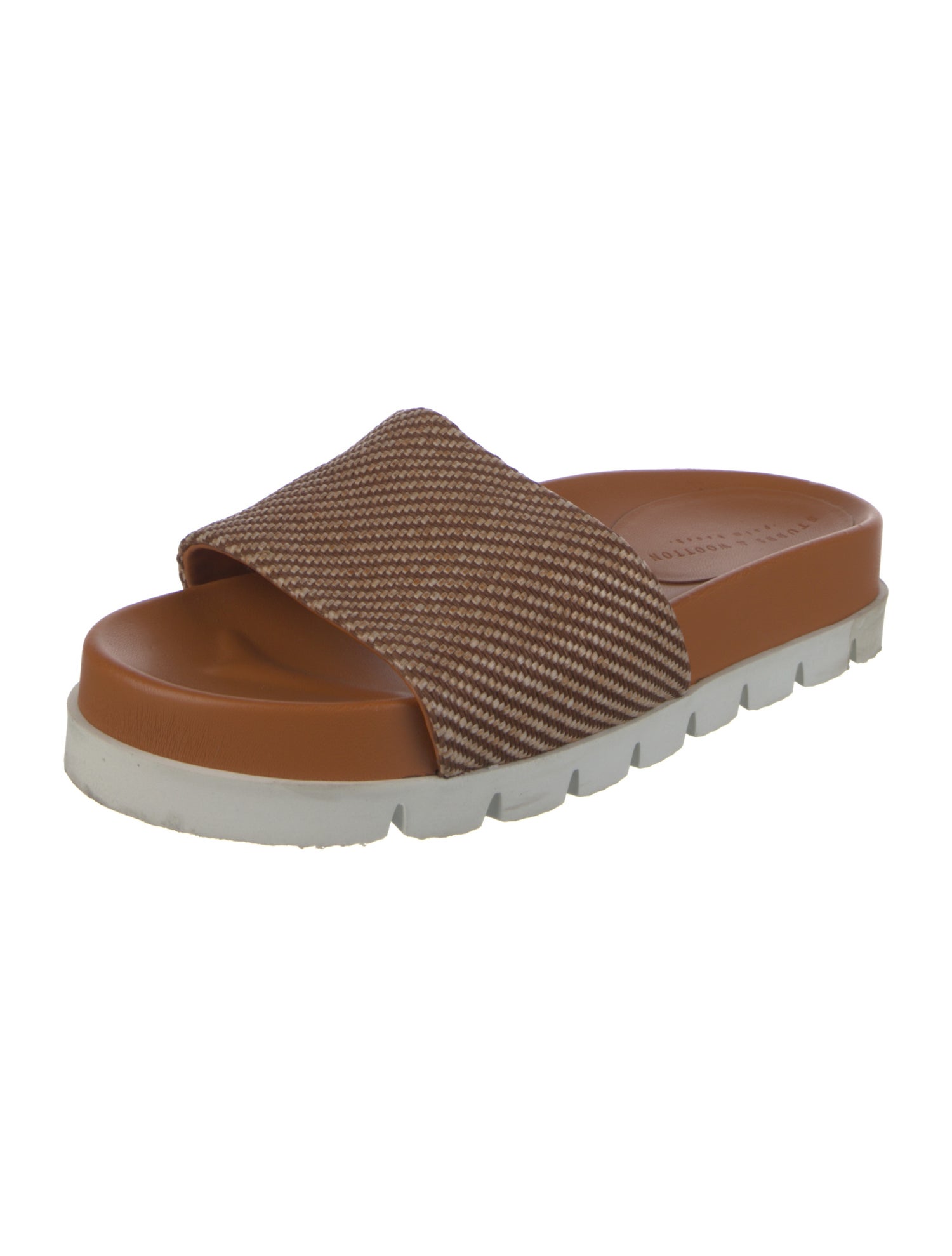 Stubbs & Wootton Leather Patterned Slides