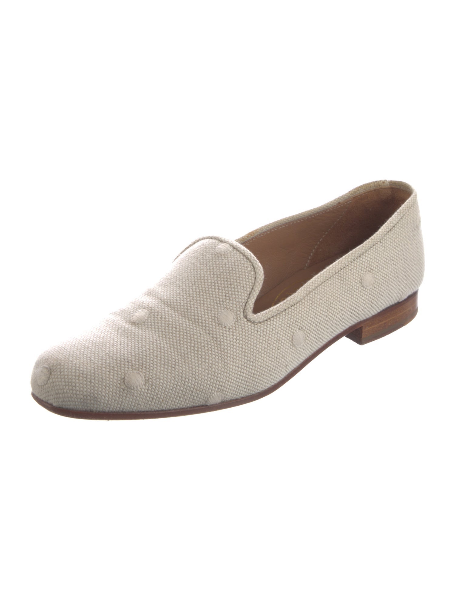 Stubbs & Wootton Canvas Embroidered Accent Loafers