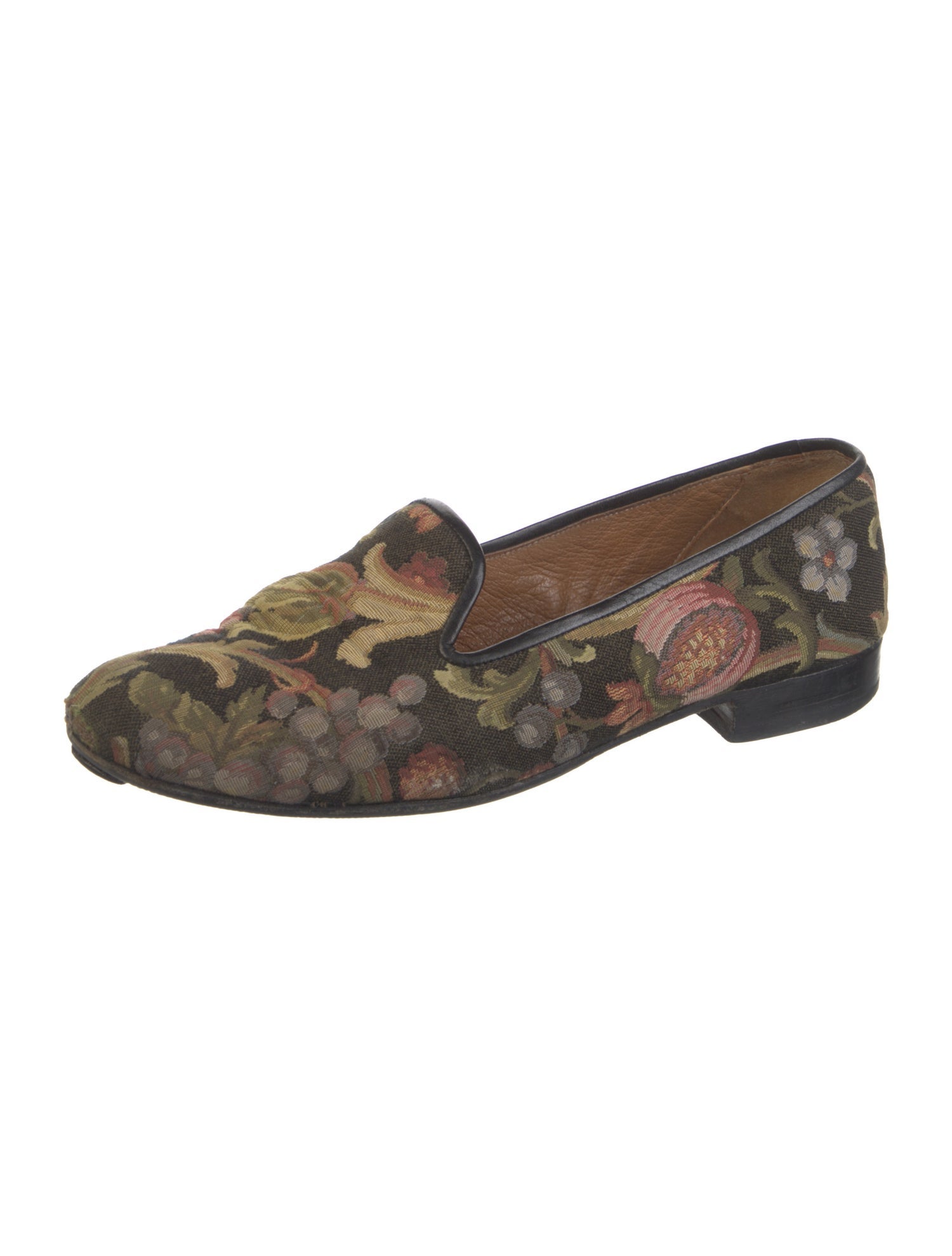 Stubbs & Wootton Floral Print Loafers
