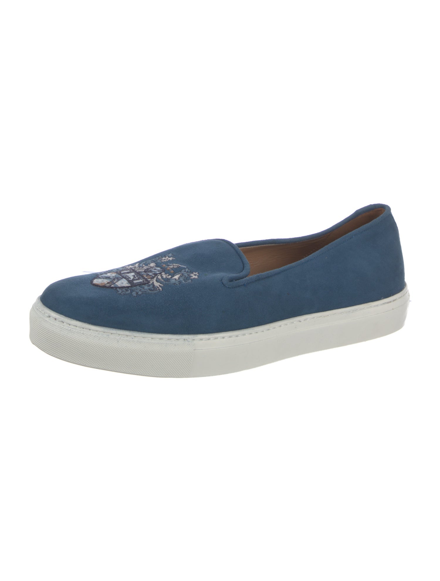 Stubbs & Wootton Velvet Graphic Print Espadrilles