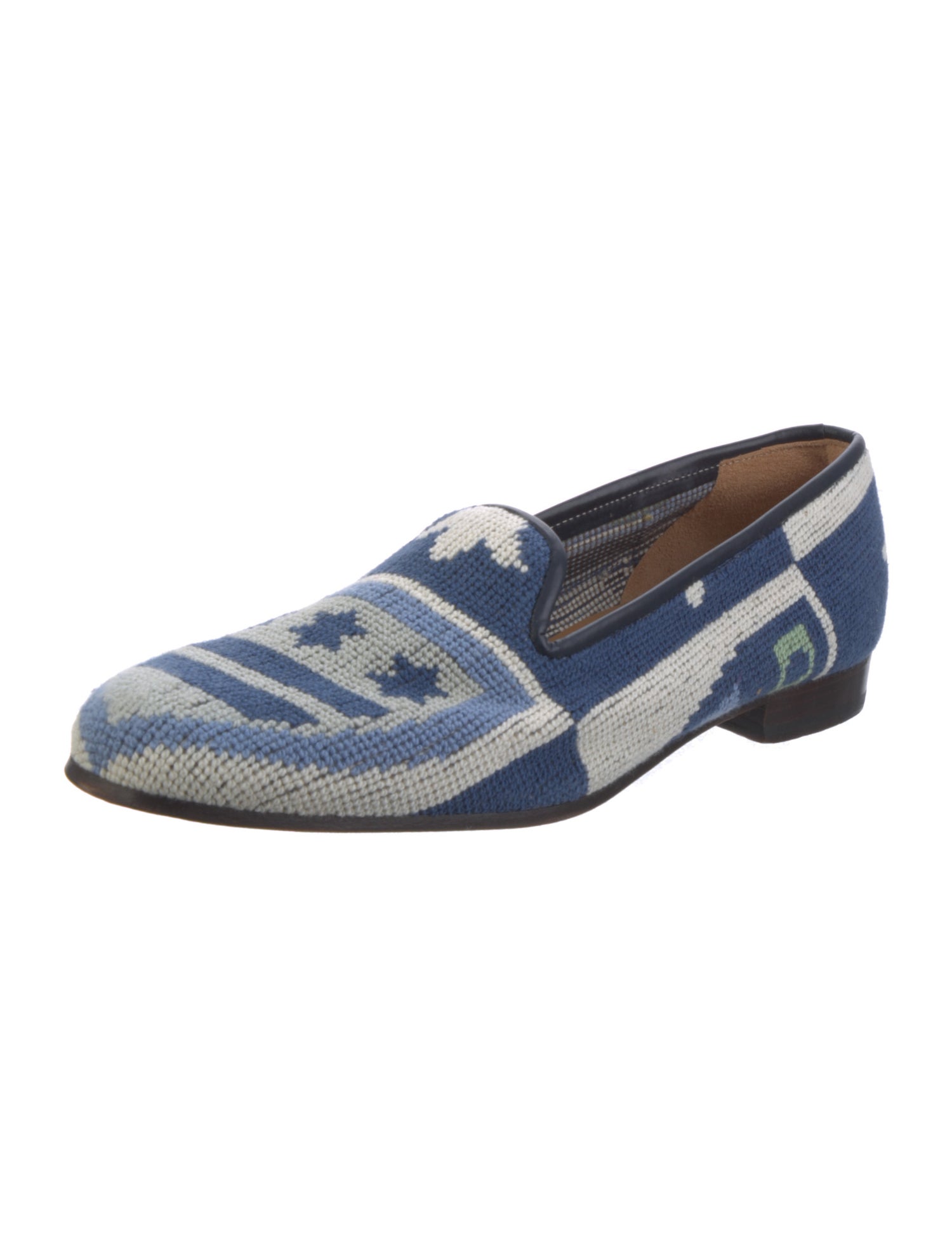 Stubbs & Wootton Canvas Printed Loafers