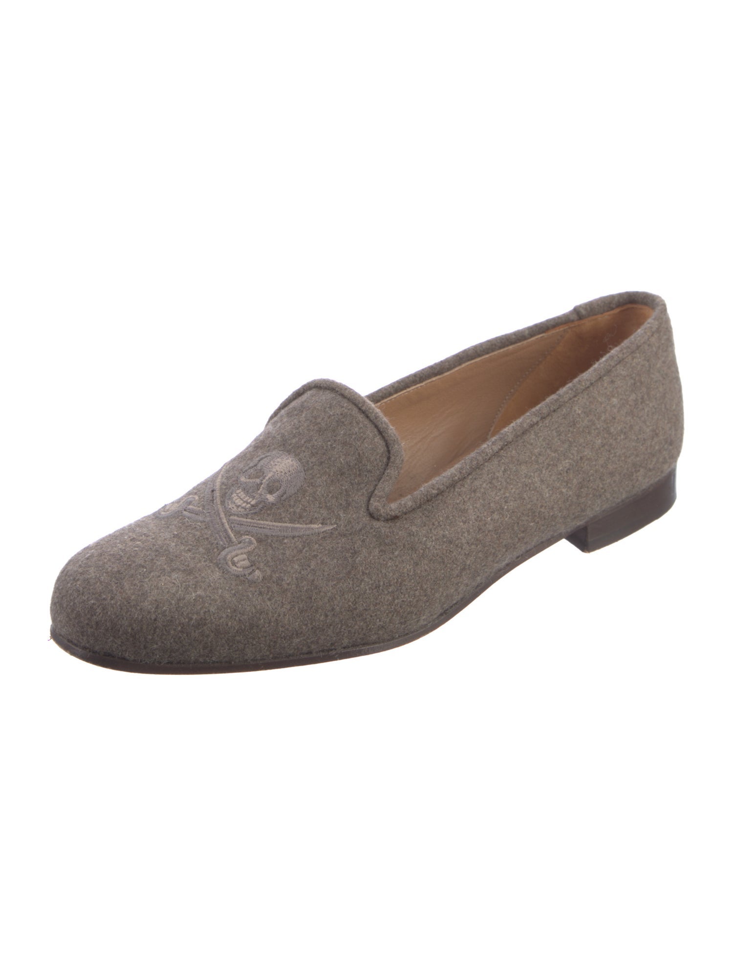 Stubbs & Wootton Felt Embroidered Accent Loafers