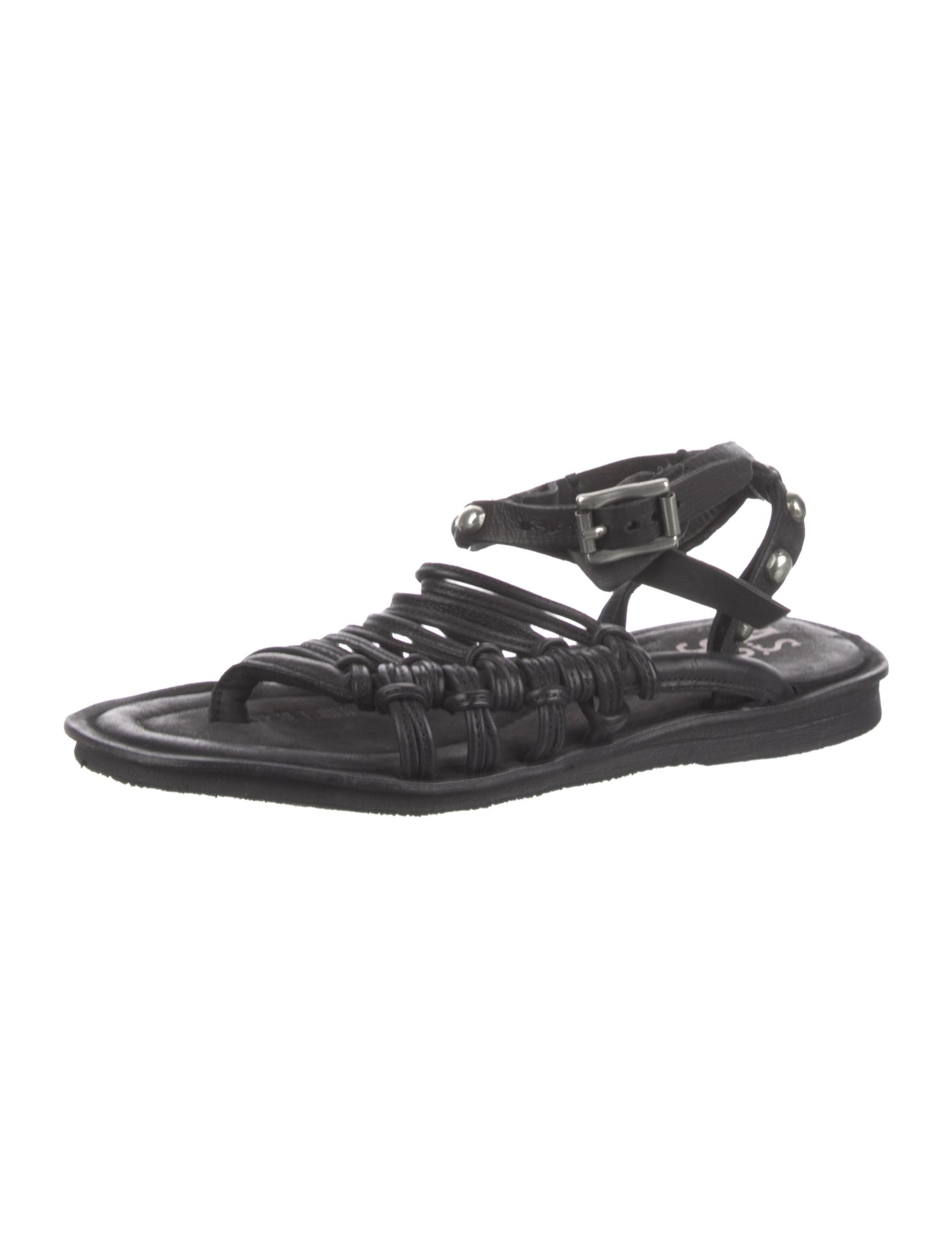A.S. 98 Suede Studded Accents Slingback Sandals