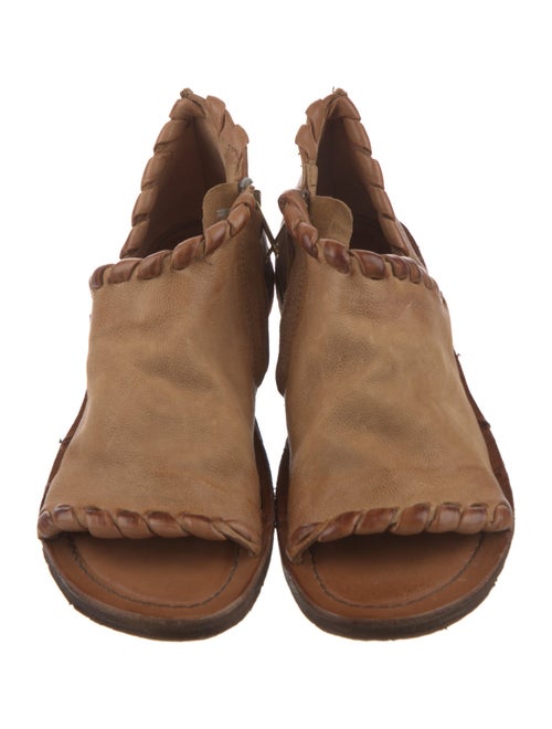 A.S. 98 Leather Whipstitch Trim Sandals