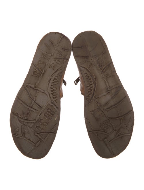 A.S. 98 Leather Whipstitch Trim Sandals