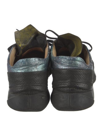 A.S. 98 Leather Colorblock Pattern Sneakers