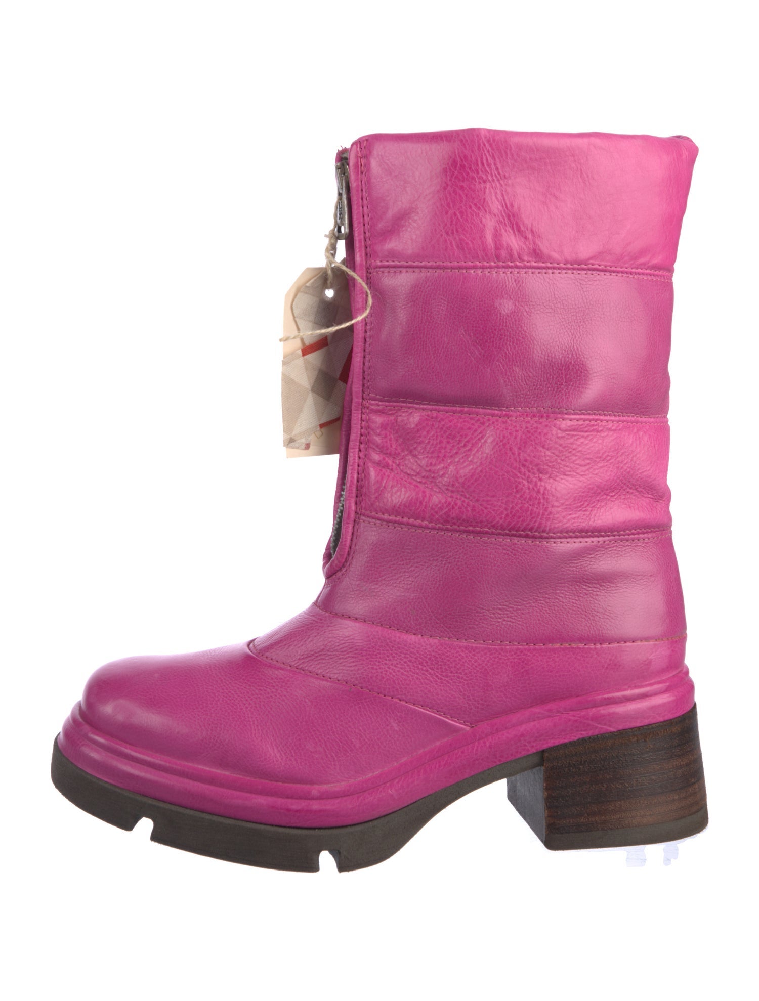 A.S. 98 Leather Colorblock Pattern Combat Boots w/ Tags