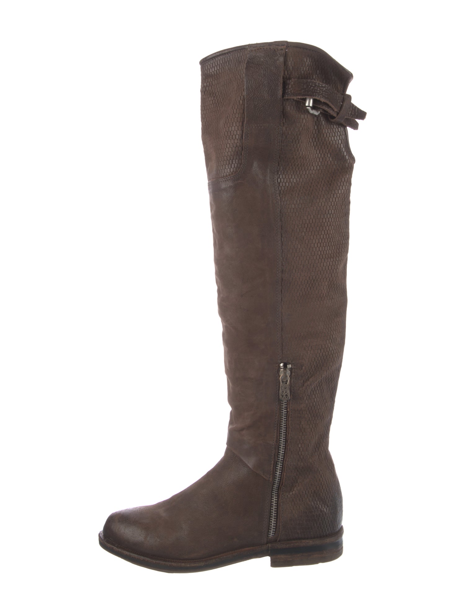 A.S. 98 Leather Distressed Accents Riding Boots