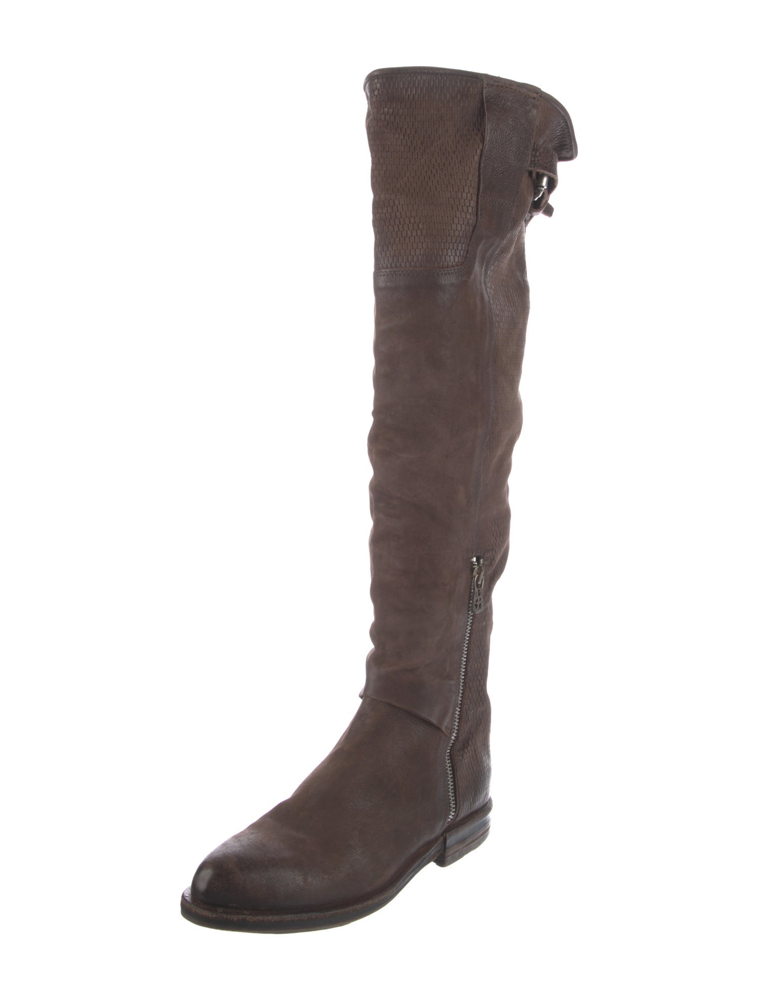 A.S. 98 Leather Distressed Accents Riding Boots