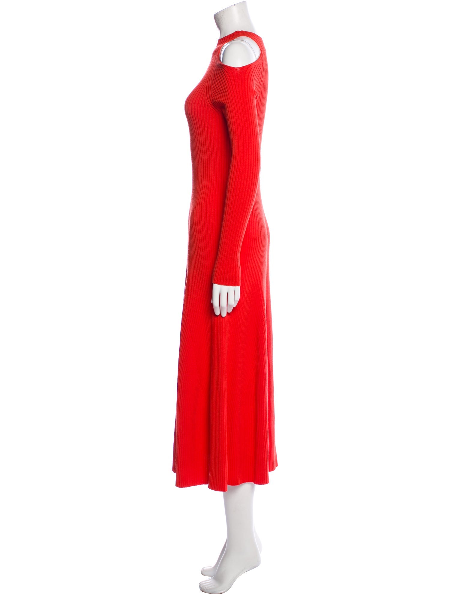 A.W.A.K.E. Mode Mock Neck Midi Length Dress