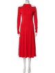 A.W.A.K.E. Mode Mock Neck Midi Length Dress