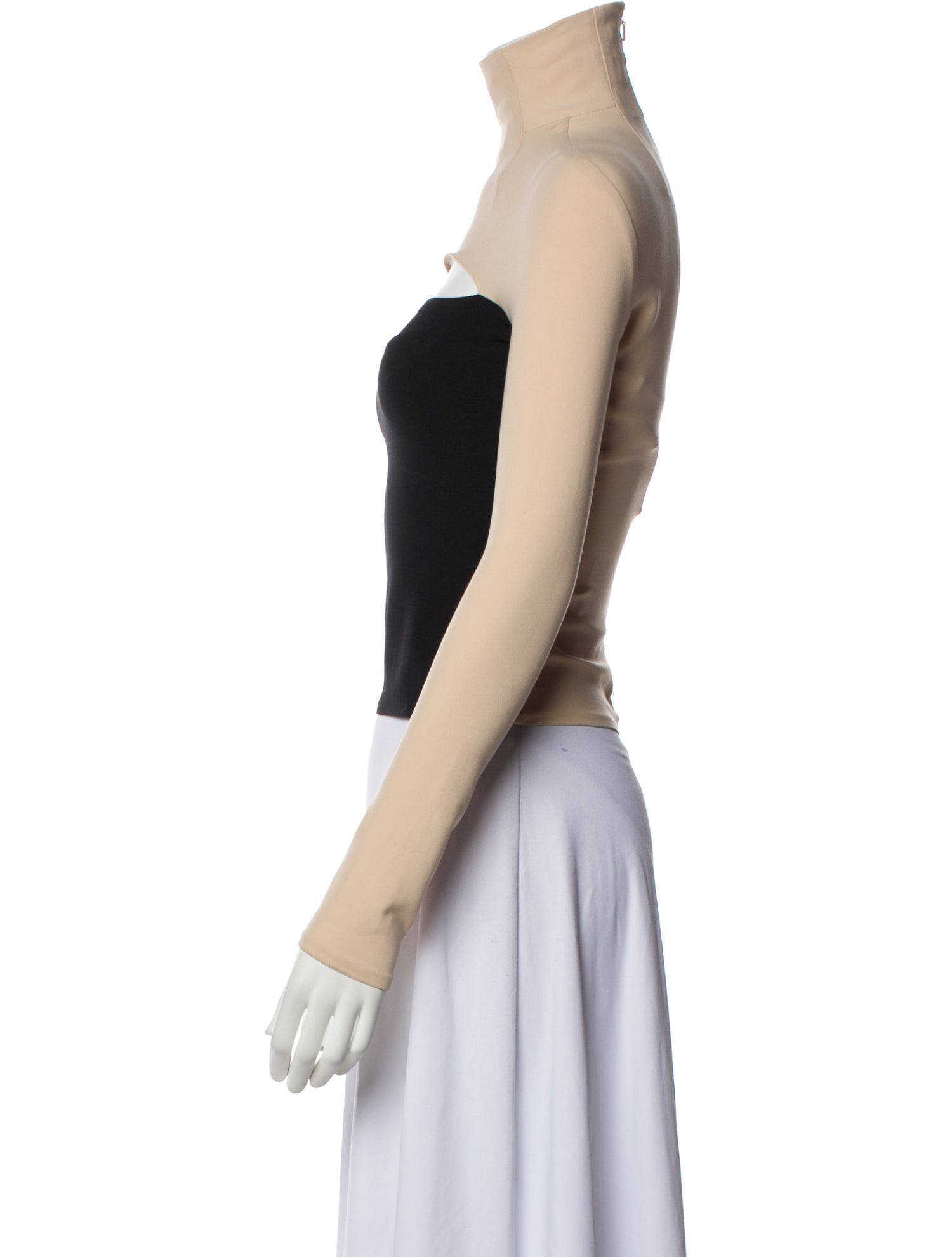 A.W.A.K.E. Mode Strapless Long Sleeve Crop Top