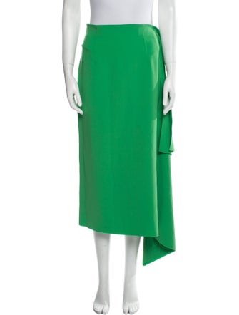 A.W.A.K.E. Mode Raw-Edge Trim Midi Length Skirt