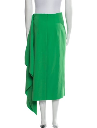 A.W.A.K.E. Mode Raw-Edge Trim Midi Length Skirt