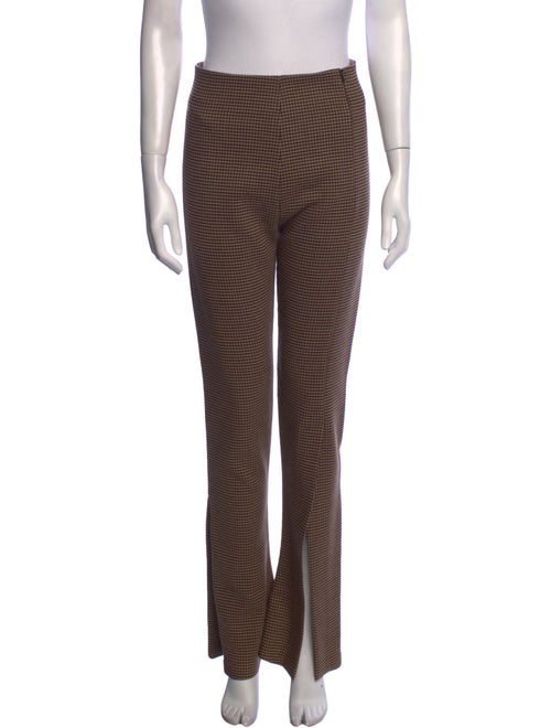 A.W.A.K.E. Mode Houndstooth Print Wide Leg Pants