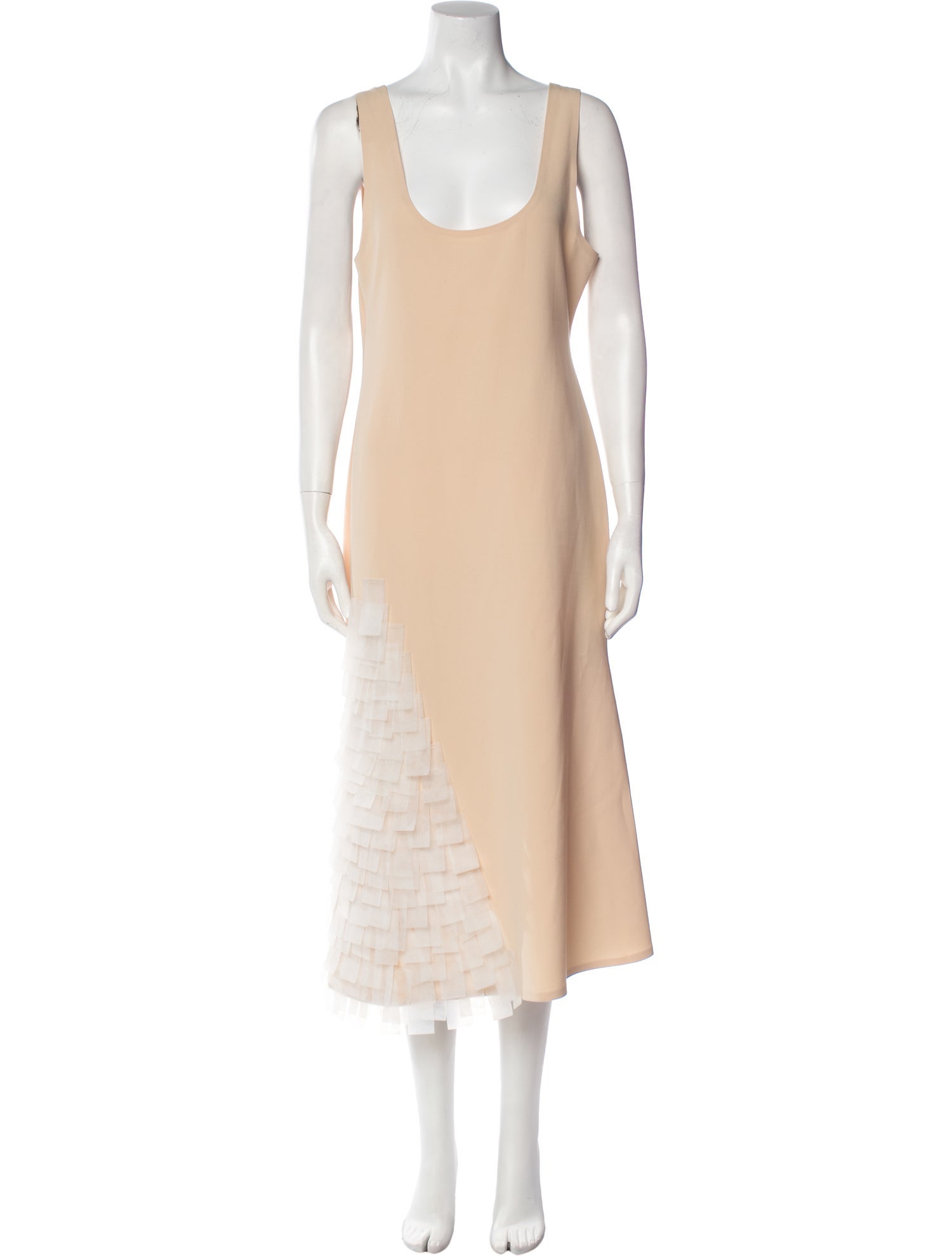 A.W.A.K.E. Mode Scoop Neck Midi Length Dress