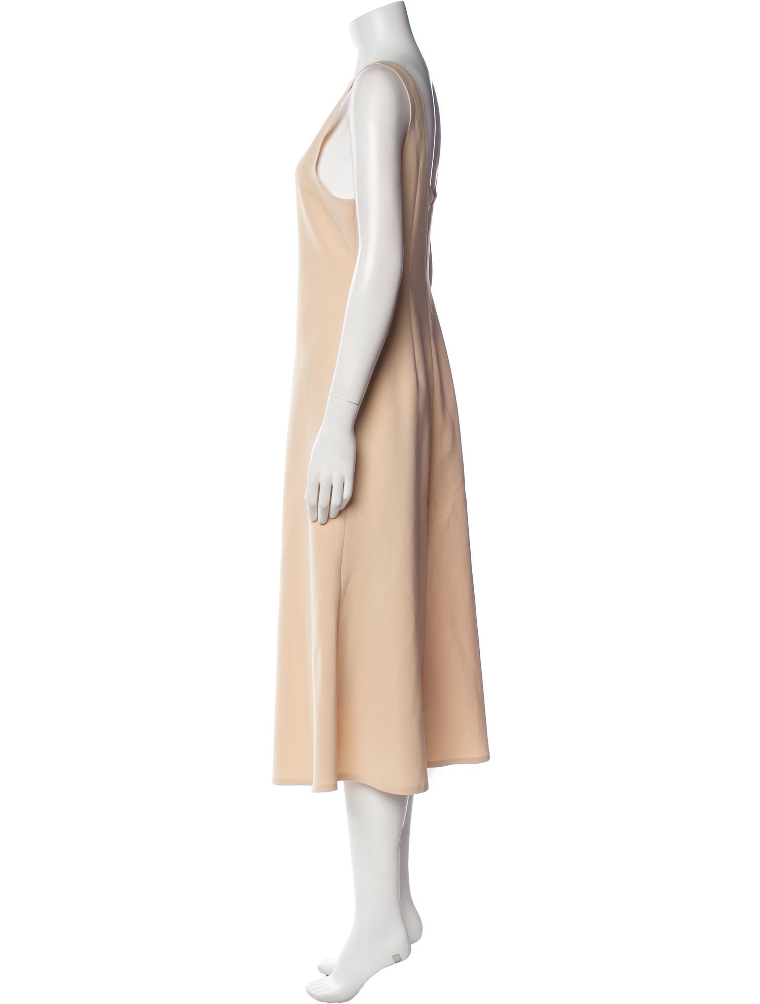 A.W.A.K.E. Mode Scoop Neck Midi Length Dress