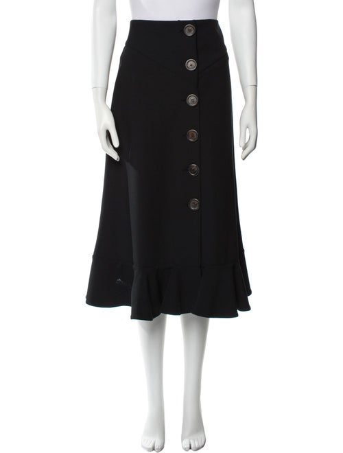 A.W.A.K.E. Mode Ruffle Embellishment Midi Length Skirt