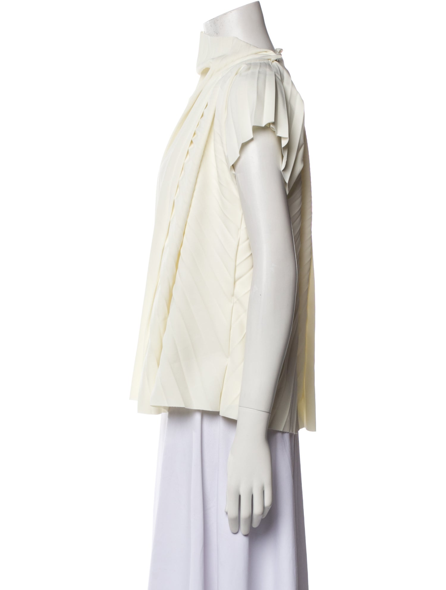 A.W.A.K.E. Mode Cowl Neck Short Sleeve Blouse