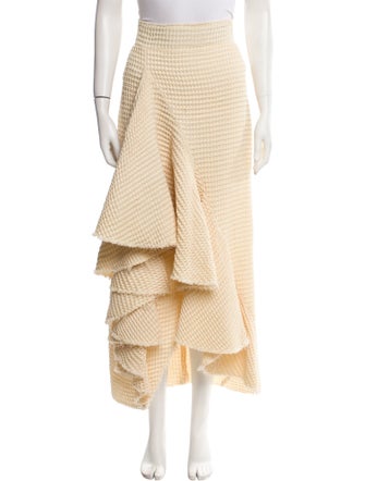 A.W.A.K.E. Mode Raw-Edge Trim Long Skirt