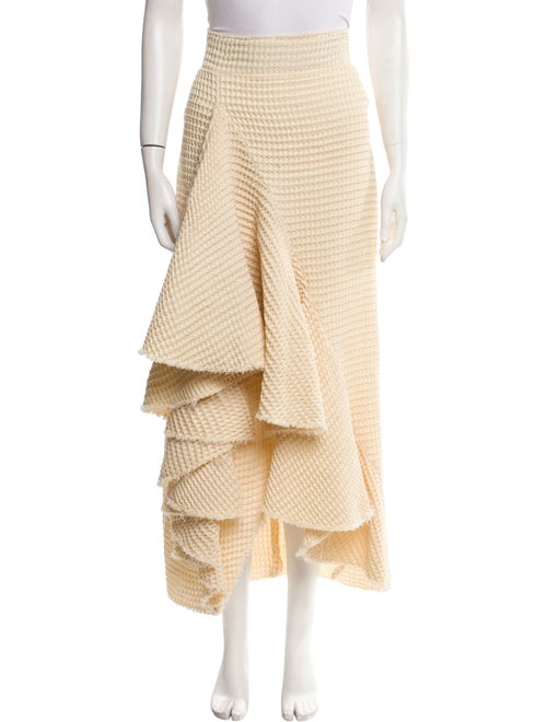 A.W.A.K.E. Mode Raw-Edge Trim Long Skirt