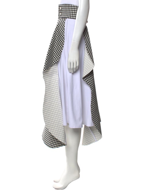 A.W.A.K.E. Mode Plaid Print Midi Length Skirt