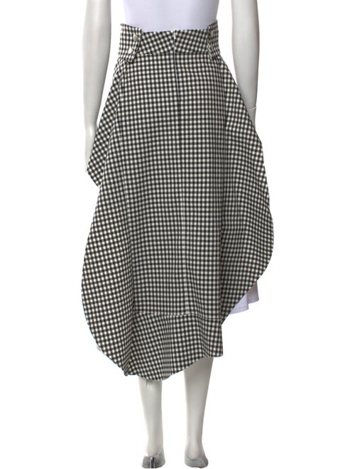 A.W.A.K.E. Mode Plaid Print Midi Length Skirt