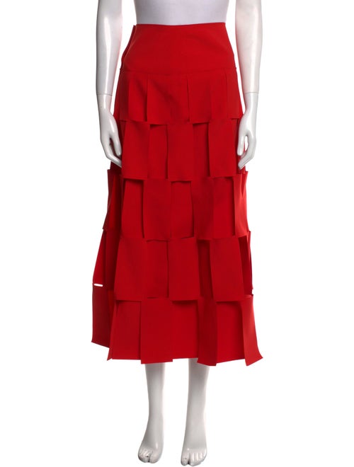 A.W.A.K.E. Mode Lasercut Accents Midi Length Skirt