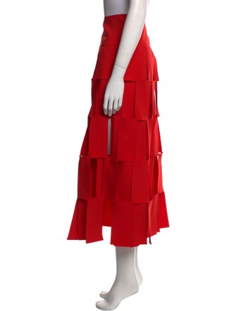 A.W.A.K.E. Mode Lasercut Accents Midi Length Skirt