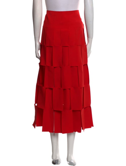 A.W.A.K.E. Mode Lasercut Accents Midi Length Skirt