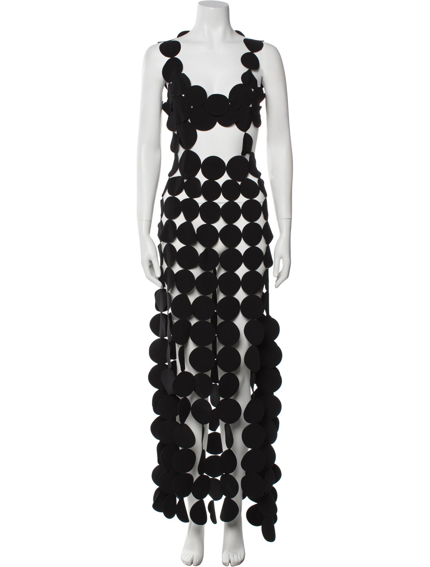 A.W.A.K.E. Mode Polka Dot Print Long Dress