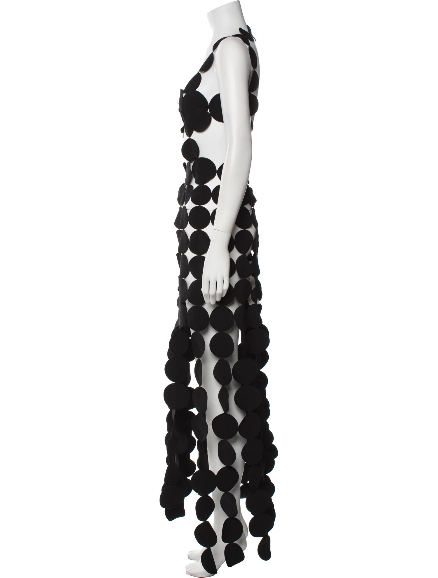 A.W.A.K.E. Mode Polka Dot Print Long Dress