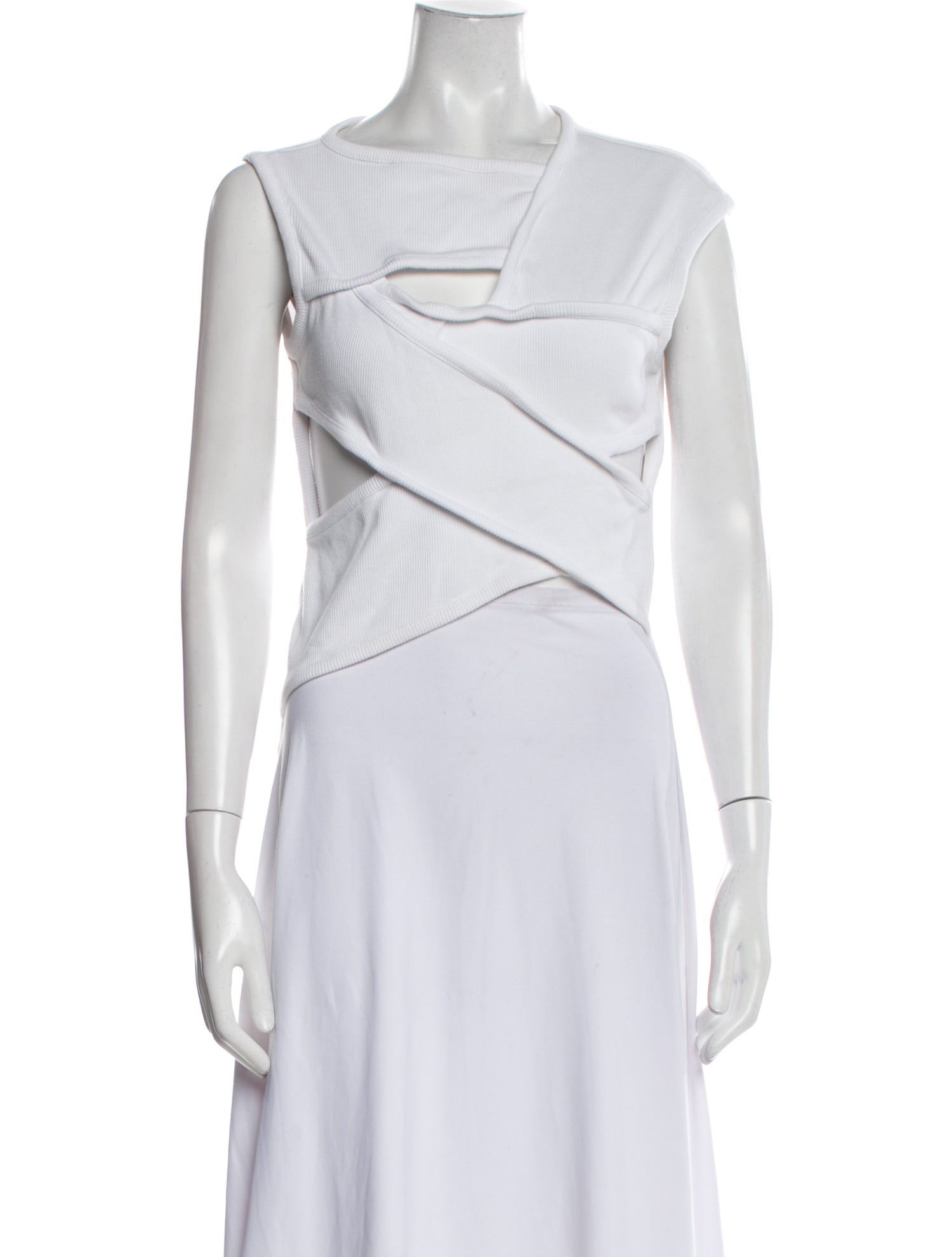 A.W.A.K.E. Mode Square Neckline Sleeveless Crop Top